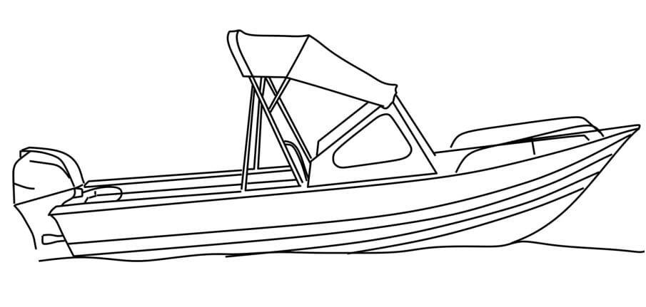 Um Barco de Pesca para colorir