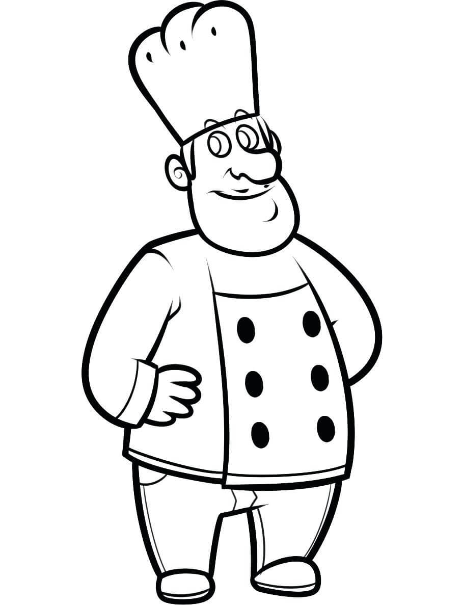 Desenhos de Um Chef Gordo para colorir