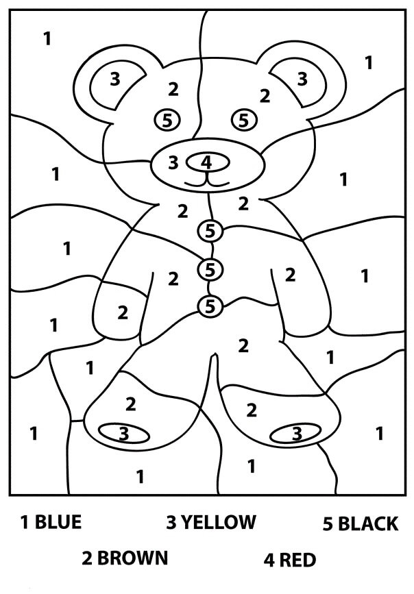 Urso Teddy para colorir