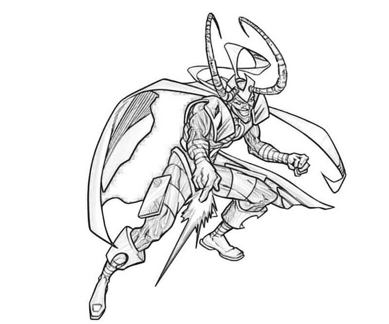 Desenhos de Vilão Loki para colorir