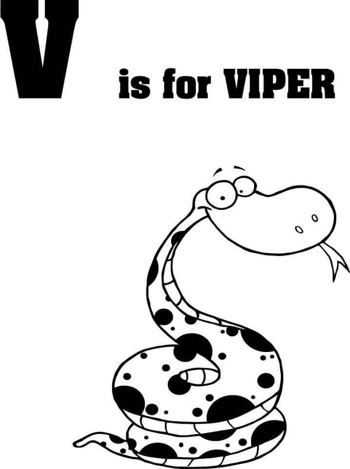 Viper, Carta V para colorir