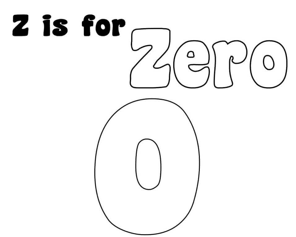 Desenhos de Zero Letra Z para colorir