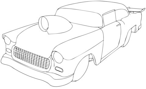 Desenhos de 55 Chevy Pro Desportista para colorir