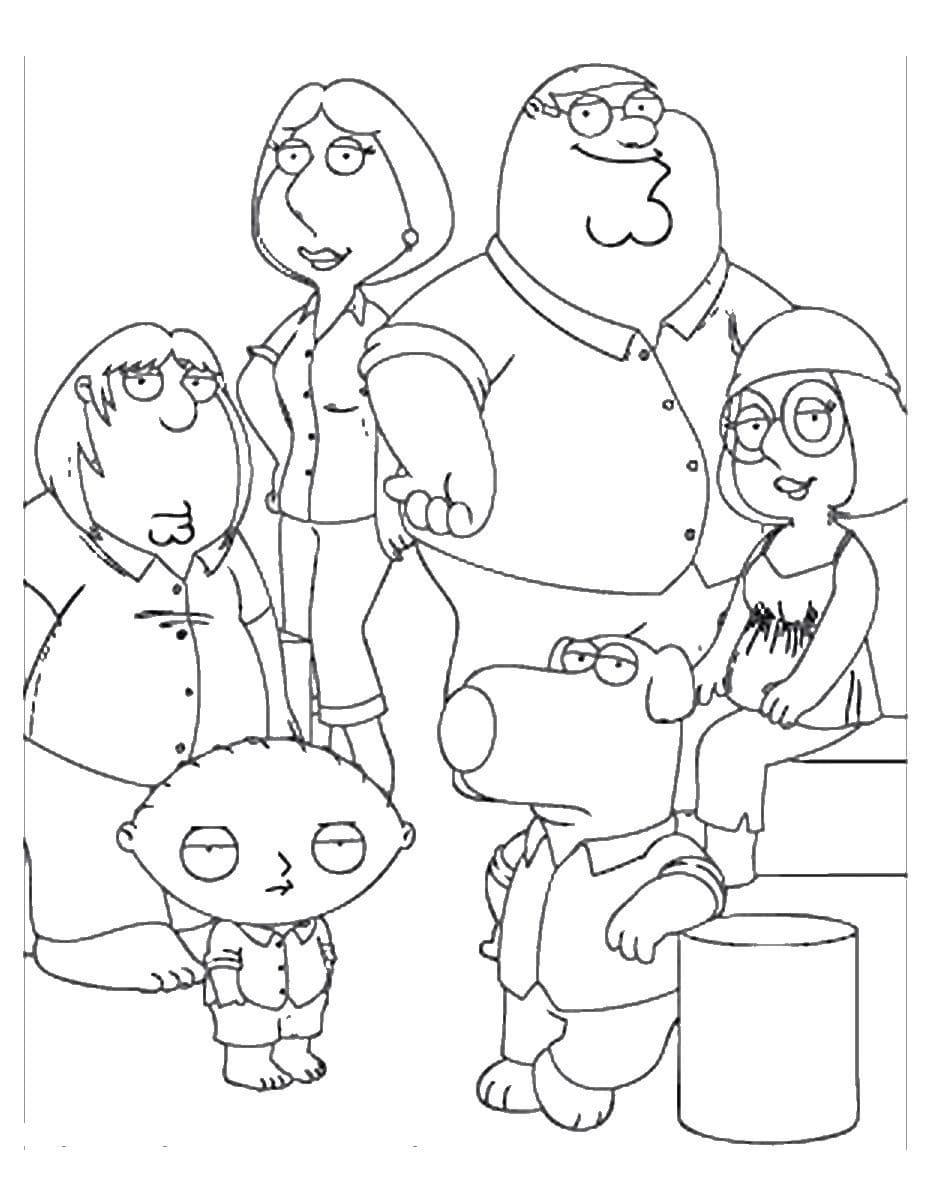 Desenhos de A Família Griffin de Family Guy para colorir