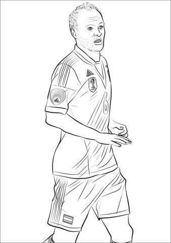 Desenhos de Andrés Iniesta para colorir