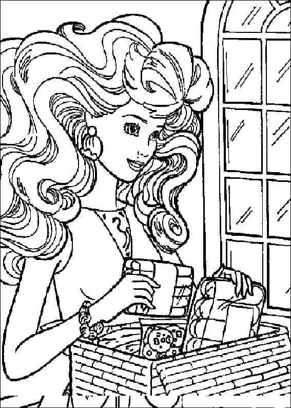 Desenhos de Barbie imprimível para meninas para colorir