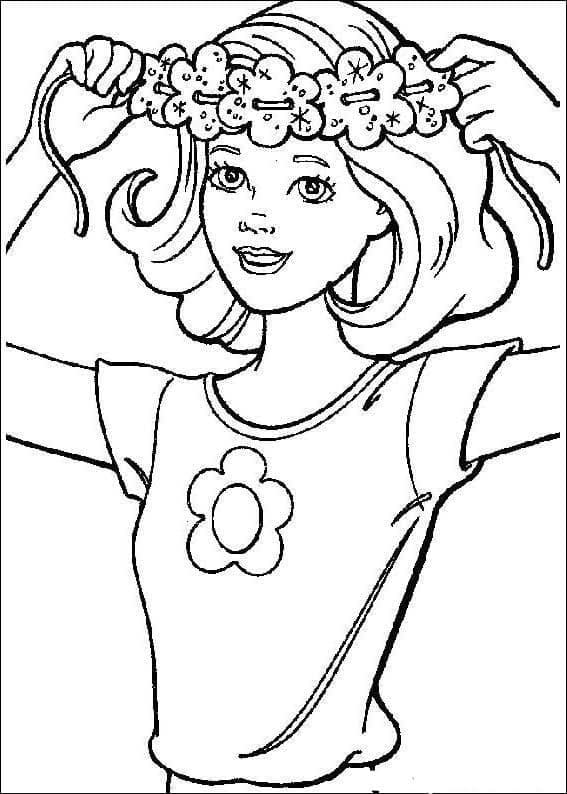 Desenhos de Barbie jovem para colorir