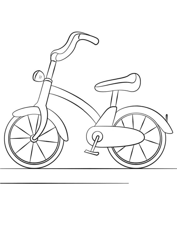 Desenhos de Bicicleta Básica para colorir