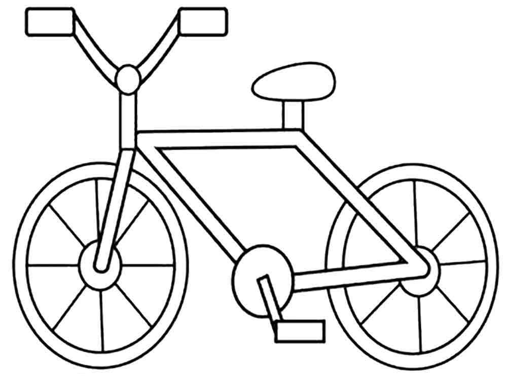 Bicicleta Simples Grátis para colorir