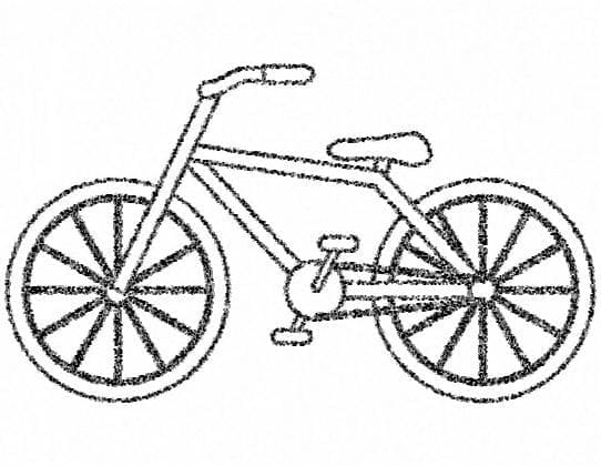 Bicicleta de graça para colorir