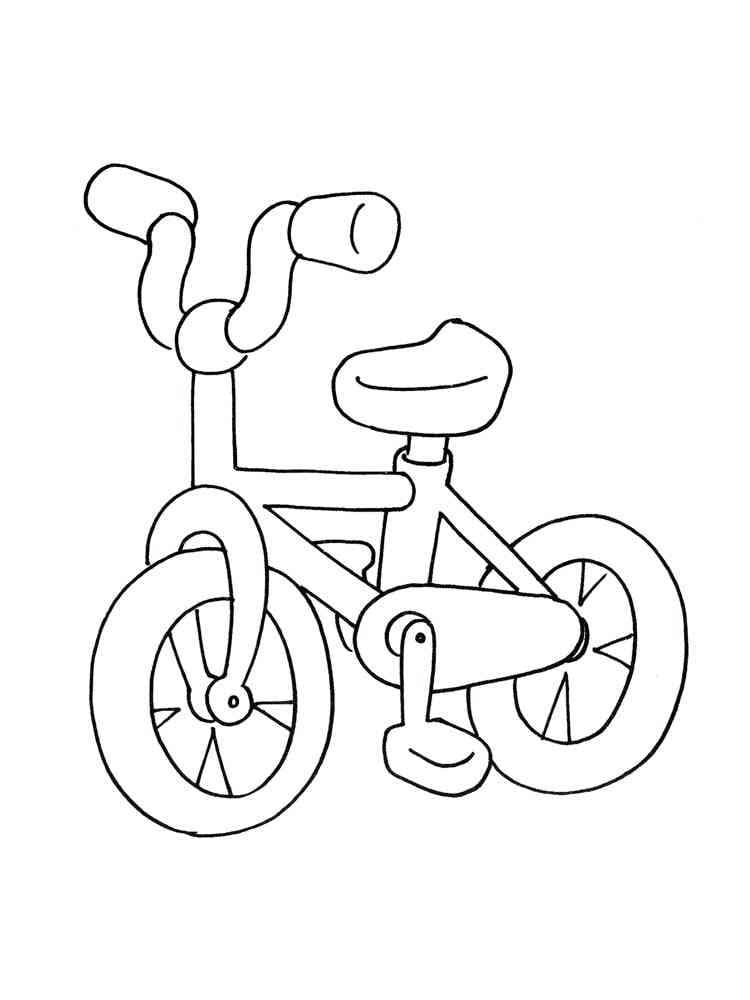 Bicicleta infantil fofa para colorir