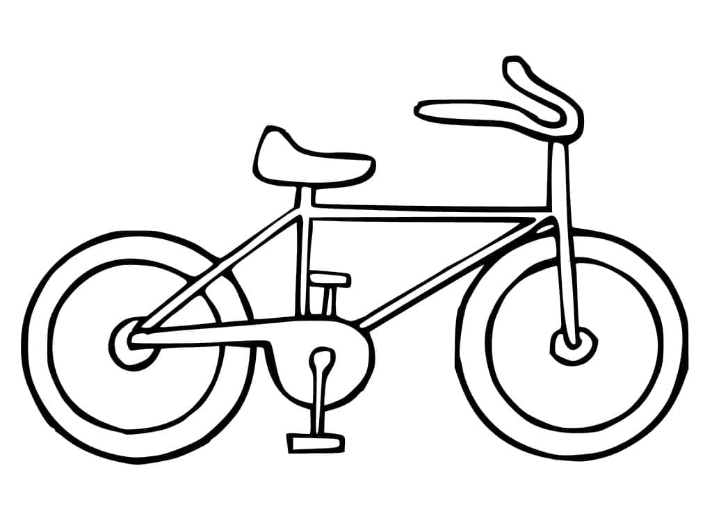 Bicicleta para imprimir grátis para colorir