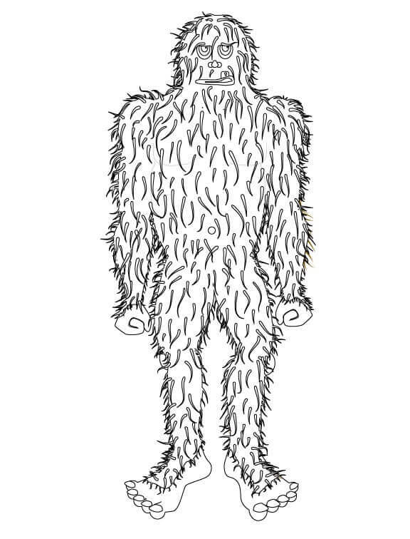 Desenhos de Bigfoot Misterioso 1 para colorir