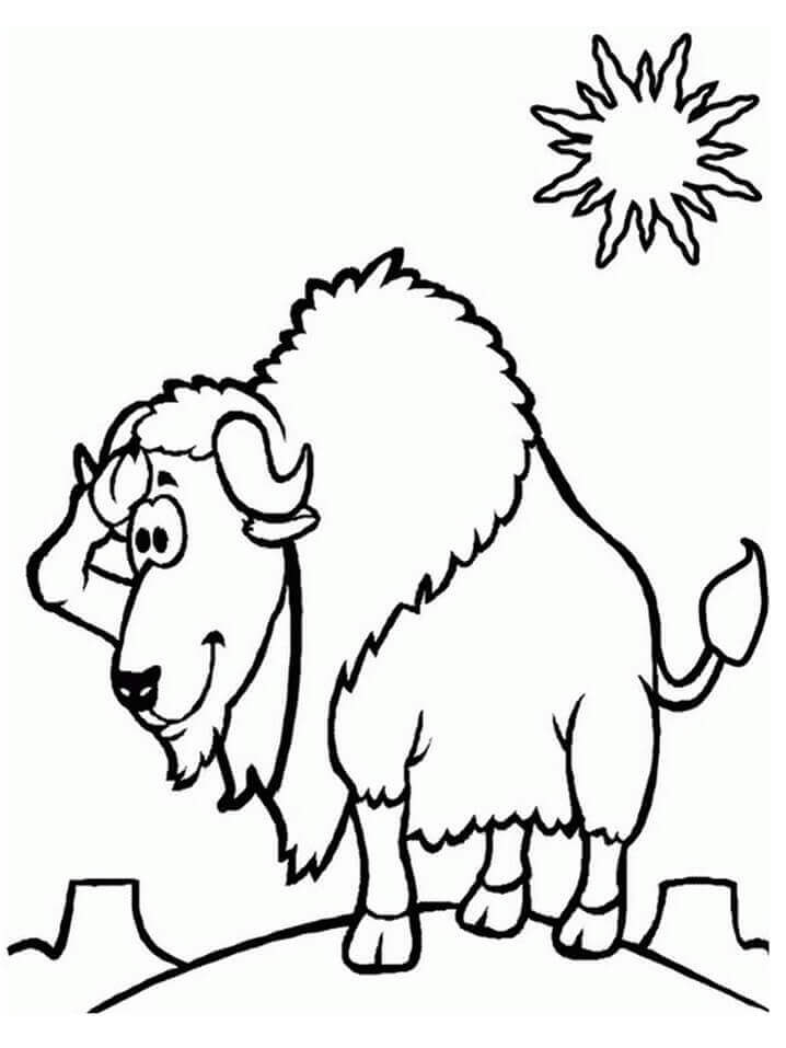 Desenhos de Bisonte dos Desenhos Animados para colorir
