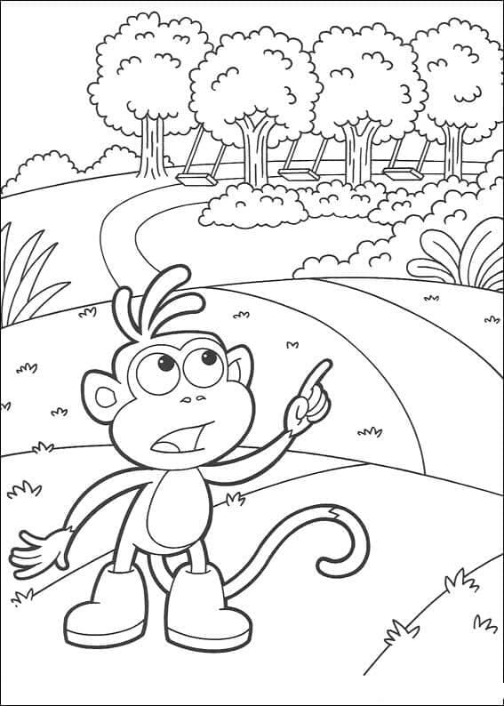 Desenhos de Boots em Dora a Aventureira para colorir