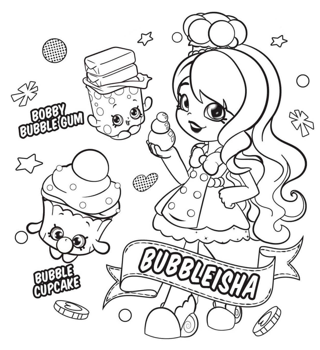 Desenhos de BubbleIsha Shopkin para colorir