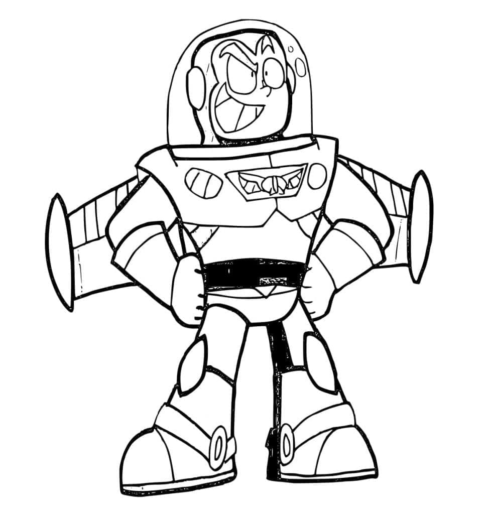 Desenhos de Buzz Lightyear muito engraçado para colorir