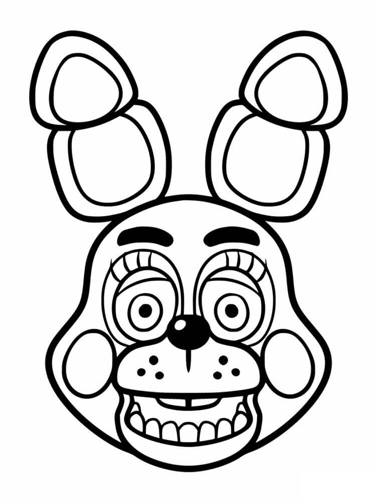 Desenhos de Cabeça de Brinquedo Bonnie para colorir