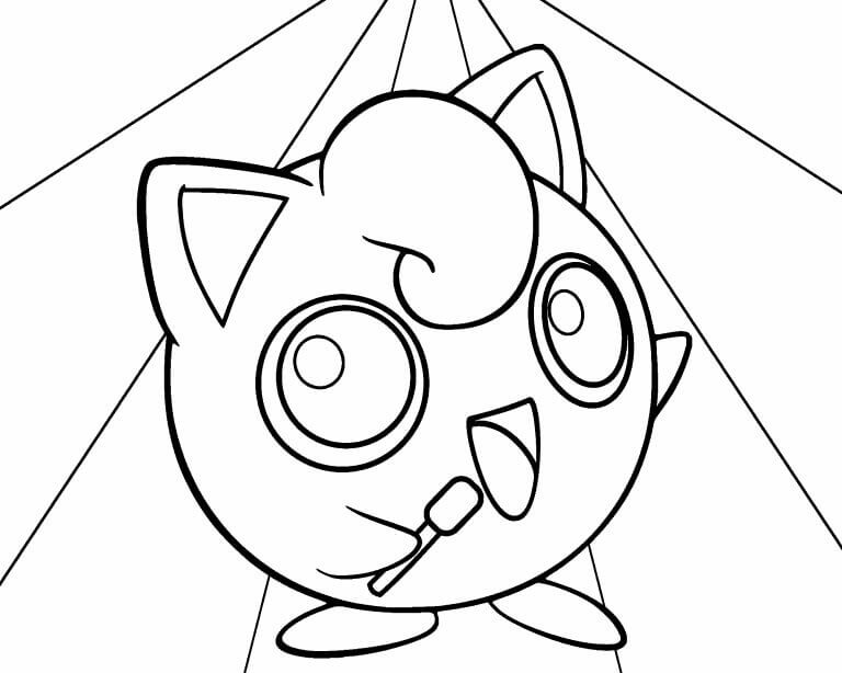 Desenhos de Cantando Jigglypuff para colorir