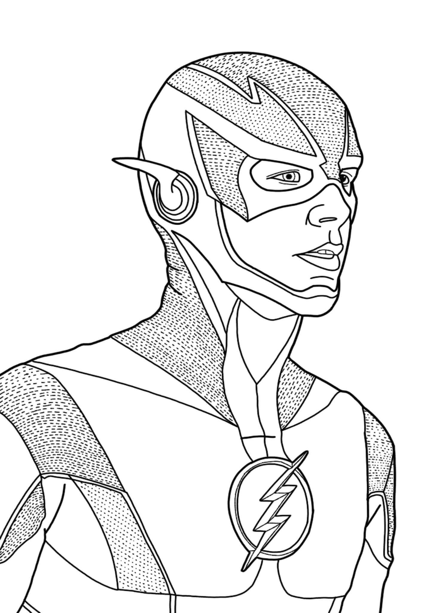 Desenhos de Cara de Flash para colorir