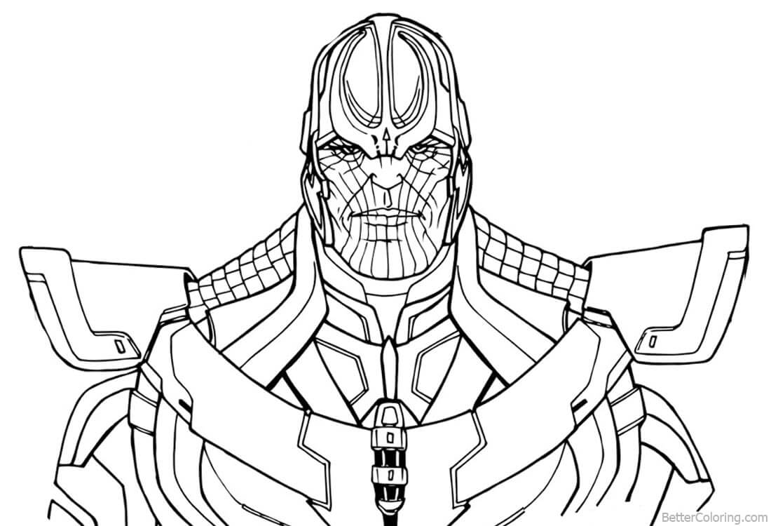 Desenhos de Cara legal do Thanos para colorir