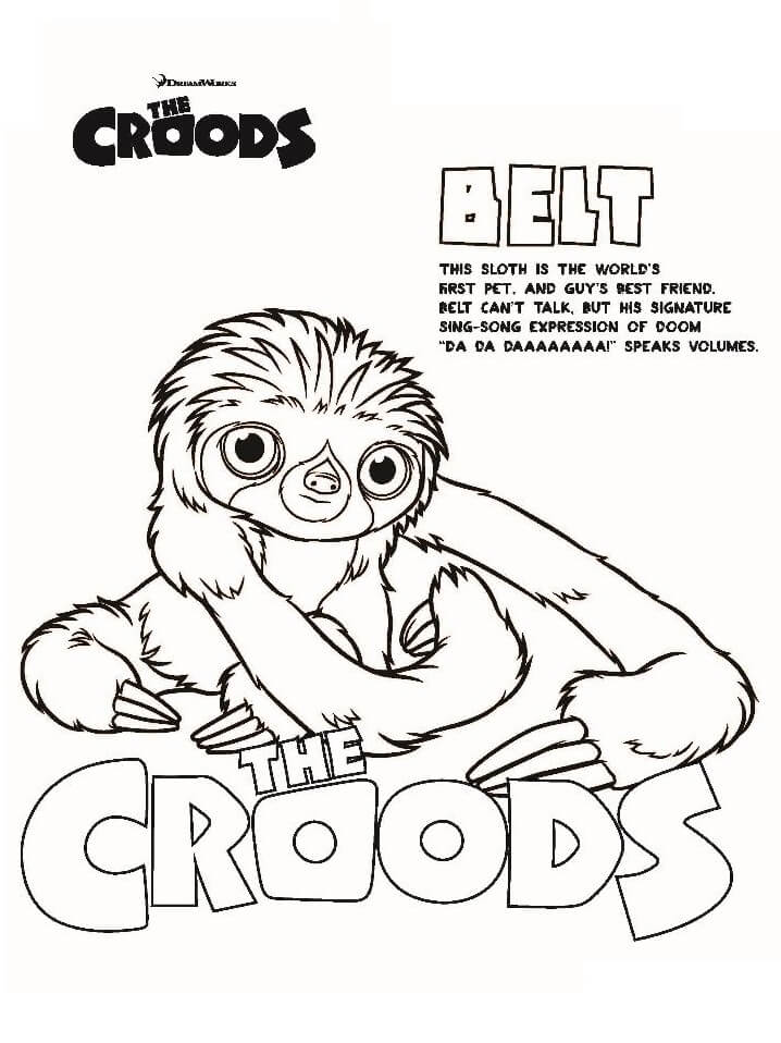 Cinto dos Croods para colorir