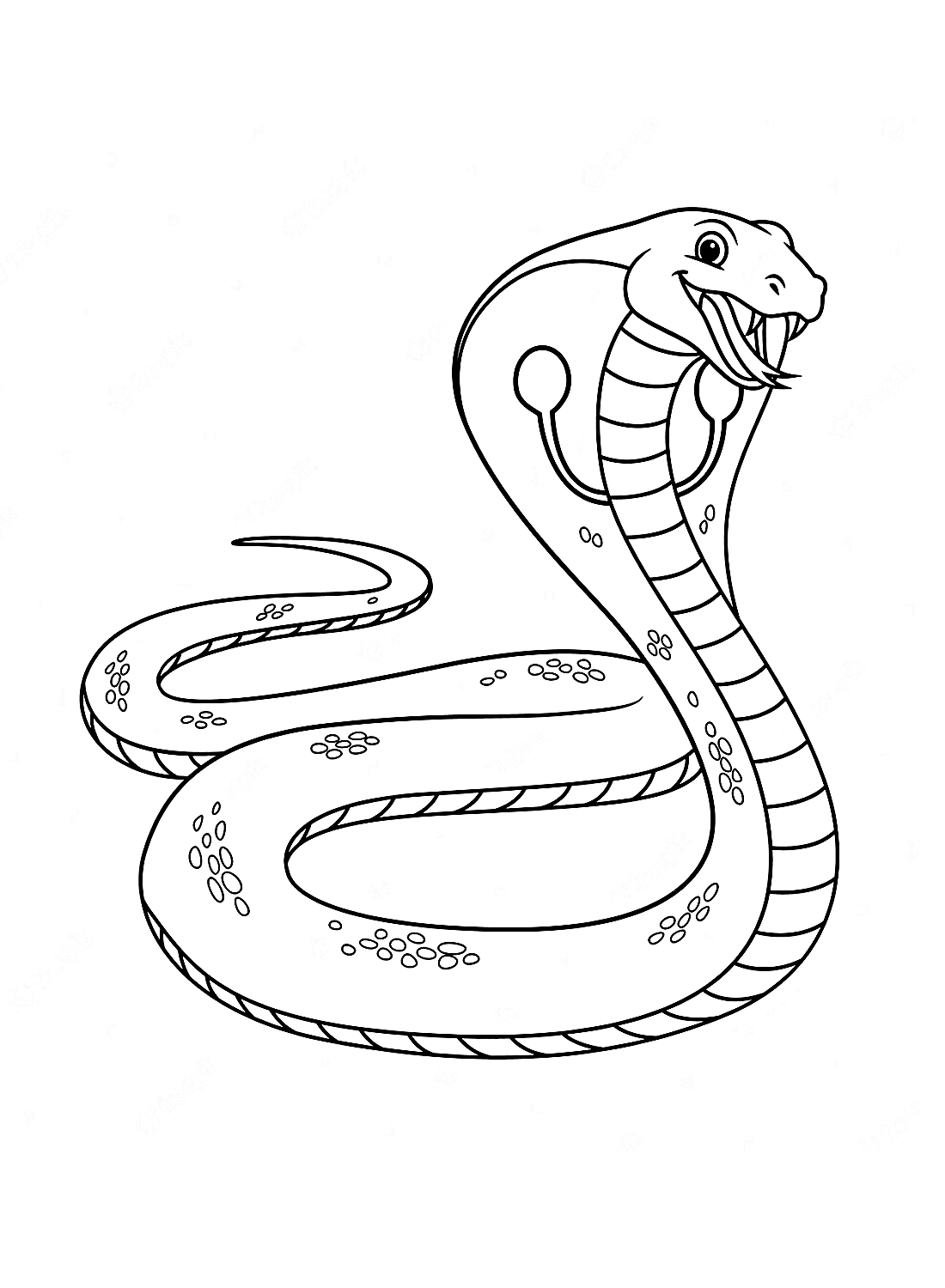 Desenhos de Cobra feliz da Cobra para colorir