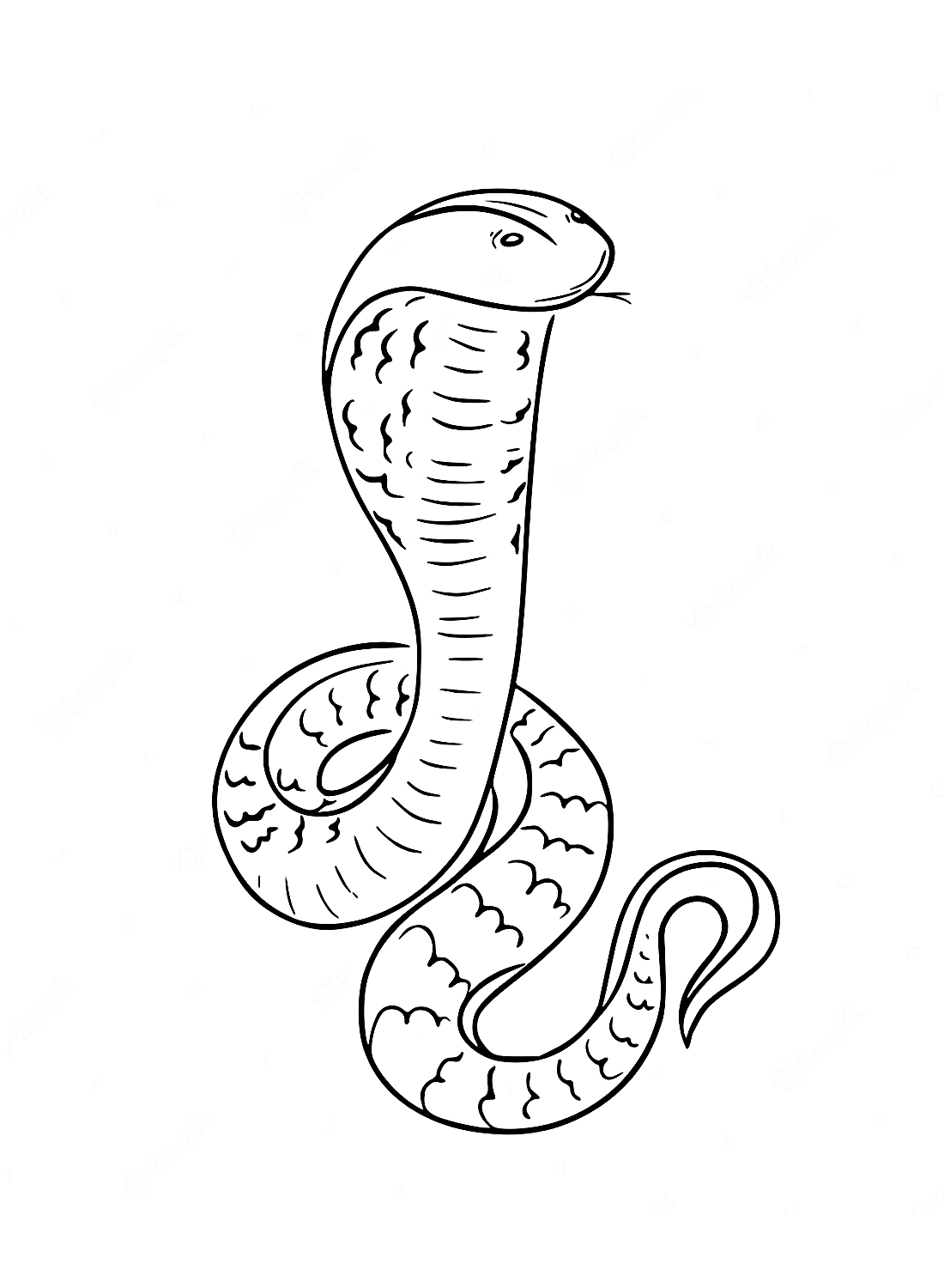 Desenhos de Cobra fofa de Cobra para colorir