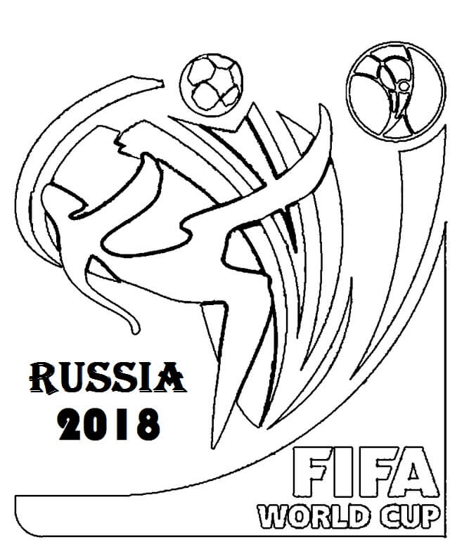Copa do Mundo FIFA 2018 para colorir
