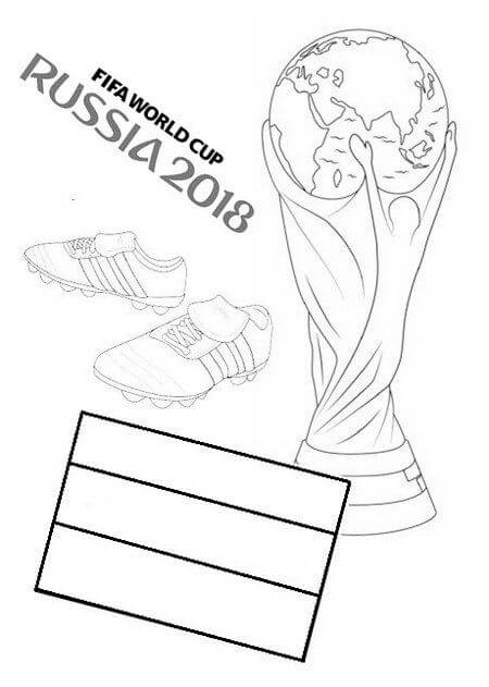 Copa do Mundo FIFA na Rússia 2018 para colorir