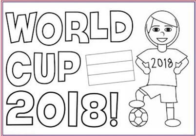 Copa do Mundo Masculino 2018 para colorir