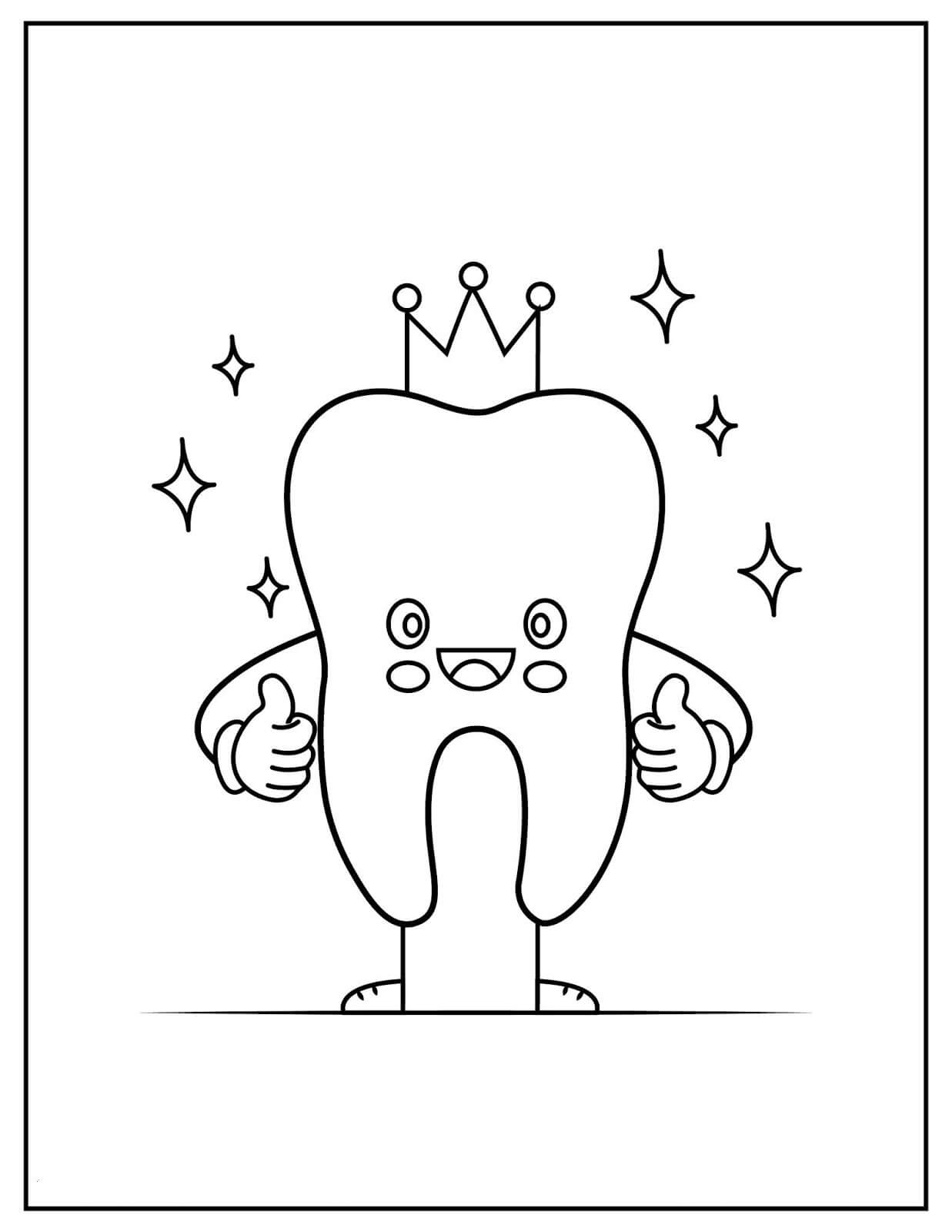 Desenhos de Dente de rei Divertido para colorir