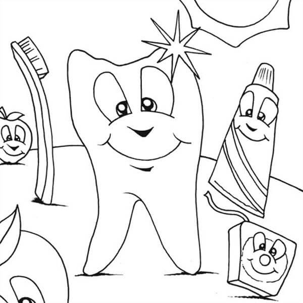 Desenhos de Dentista faz Nosso Dente para colorir