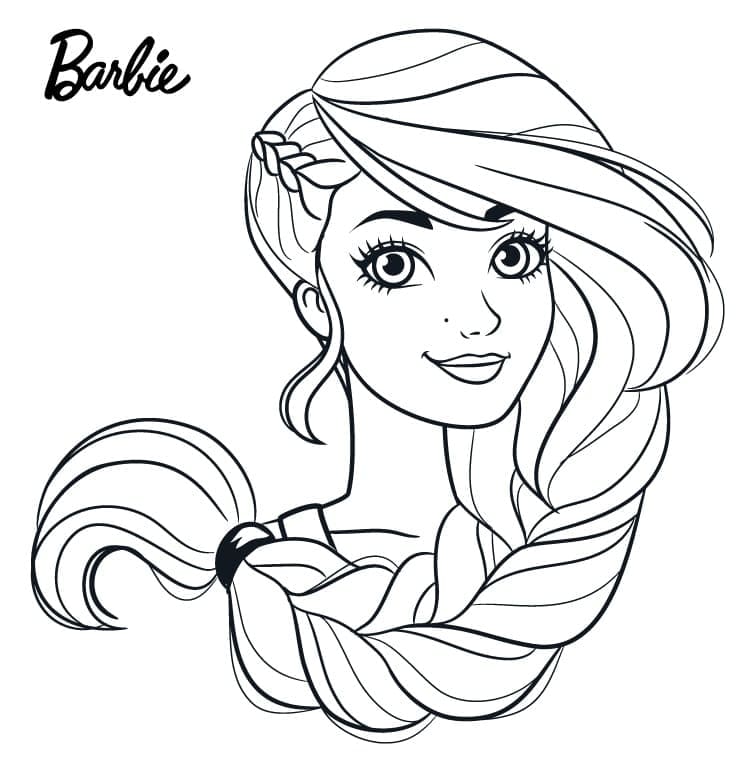 Desenhos de Desenha a linda Barbie básica para imprimir para colorir