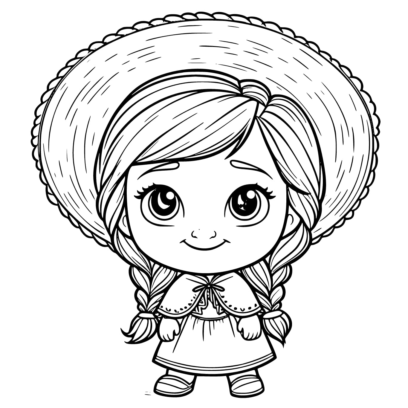 Desenhos de Desenhar Anna chibi fofa para colorir