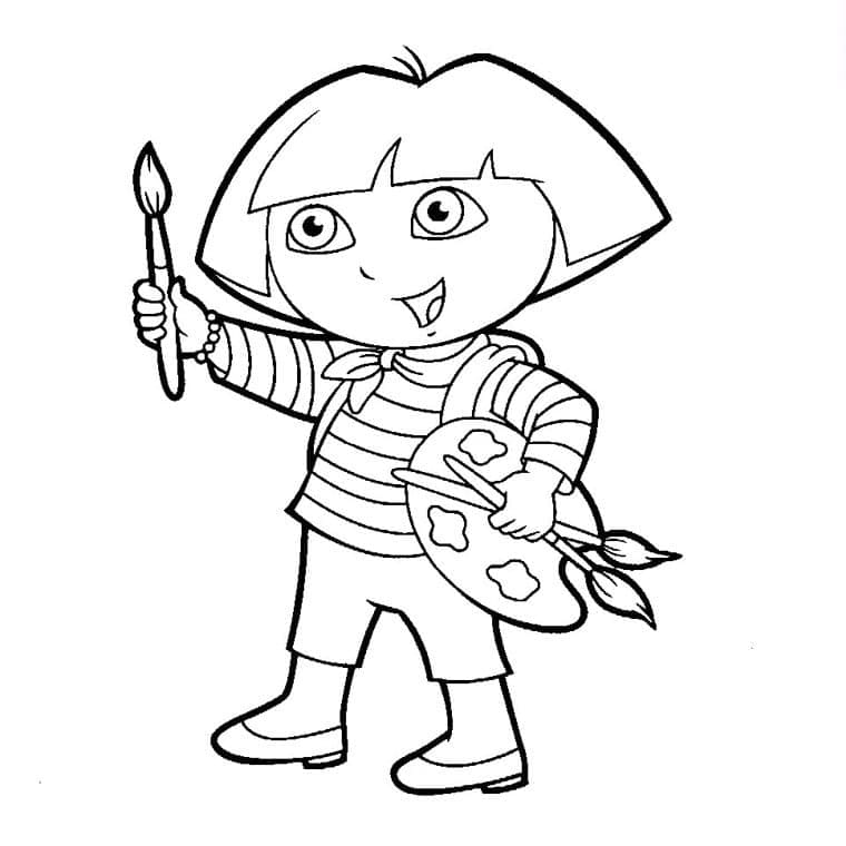 Desenhos de Desenhar Artista Dora para colorir