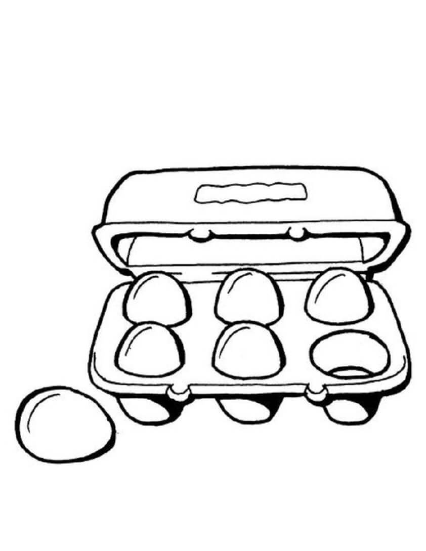 Desenhar Bandeja de Ovos para colorir
