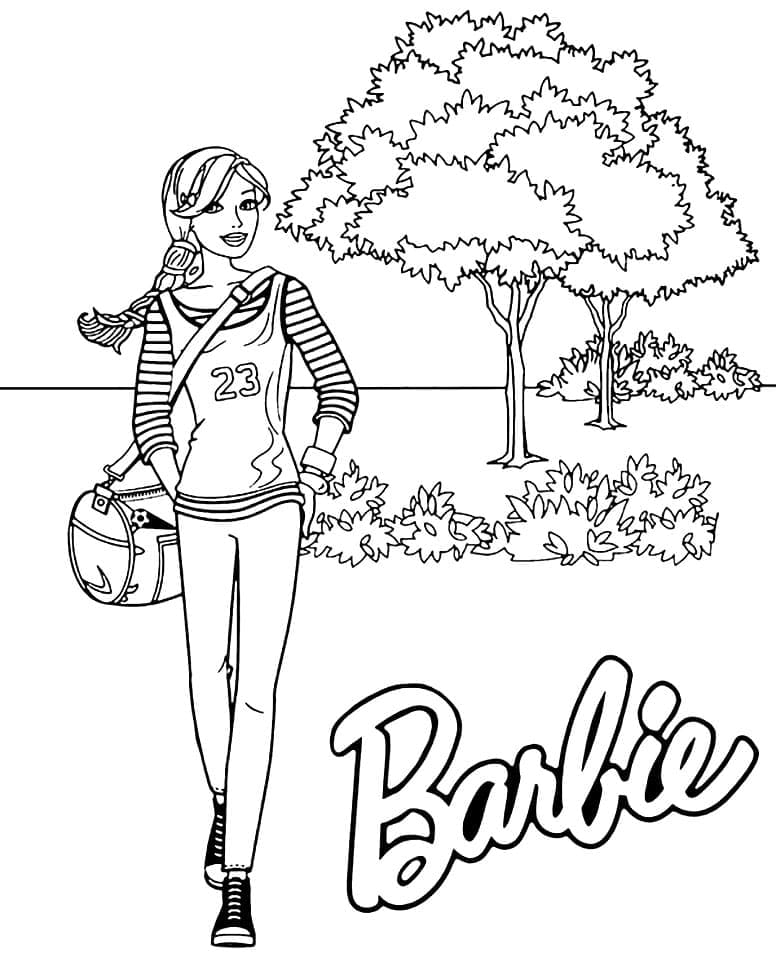 Desenhos de Desenhar Barbie adolescente para colorir