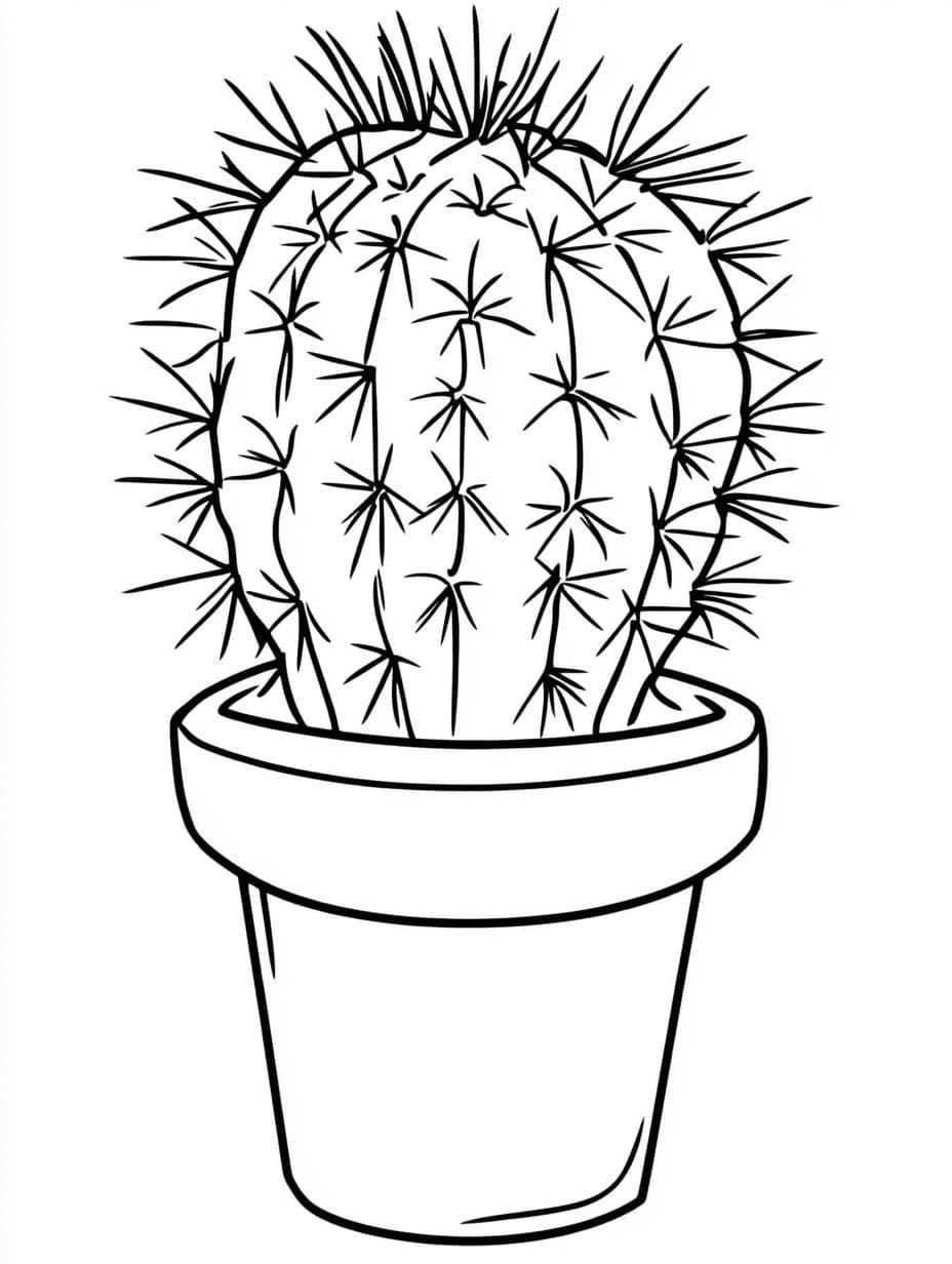 Desenhar Cacto simples para colorir