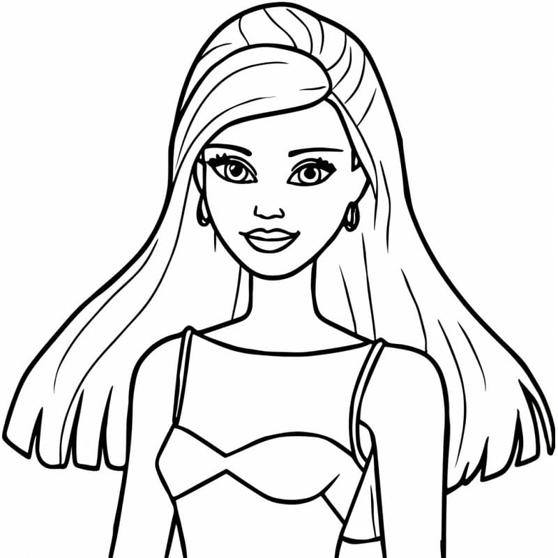 Desenhos de Desenhar Estampado Linda Barbie para colorir