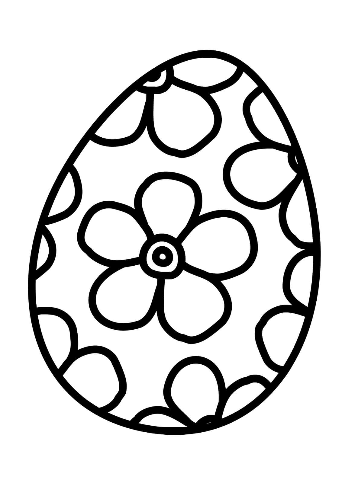 Desenhos de Desenhar Ovo de Flor para colorir