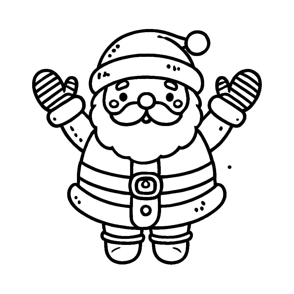 Desenhos de Desenhar Papai Noel básico para colorir