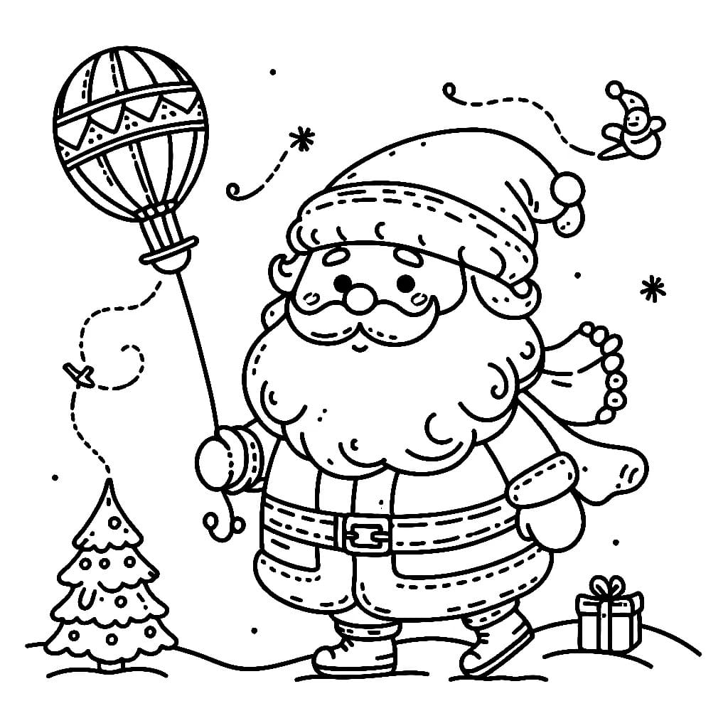 Desenhos de Desenhar Papai Noel fácil para colorir