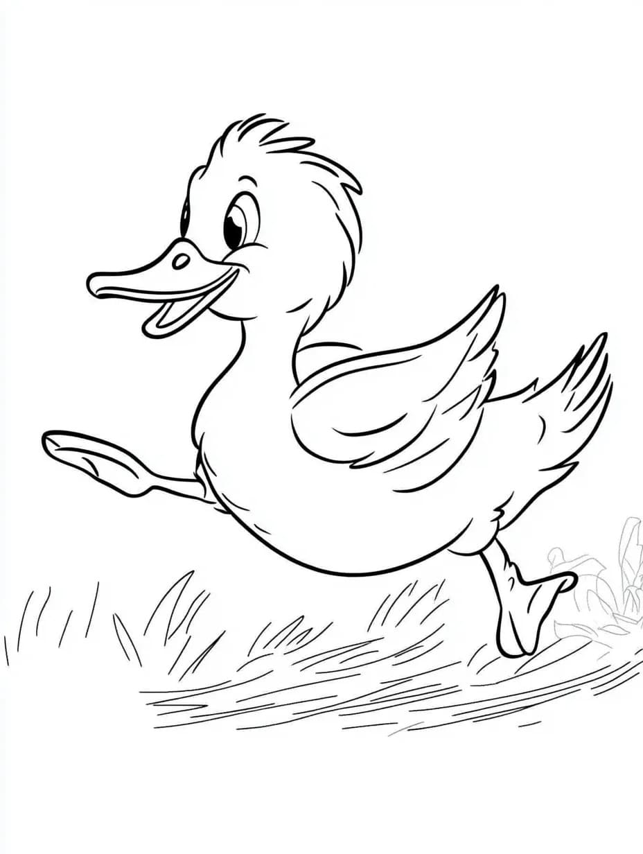 Desenhos de Desenhar Pato feliz para colorir