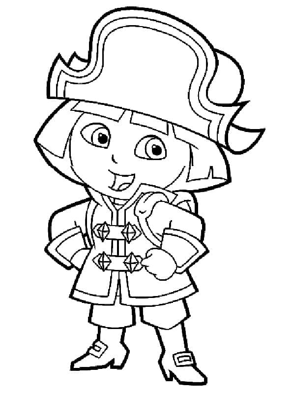 Desenhos de Desenhar Pirata Dora para colorir