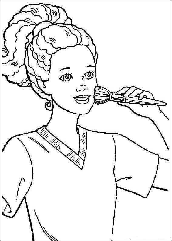 Desenhos de Desenhar a Barbie Cantando para colorir