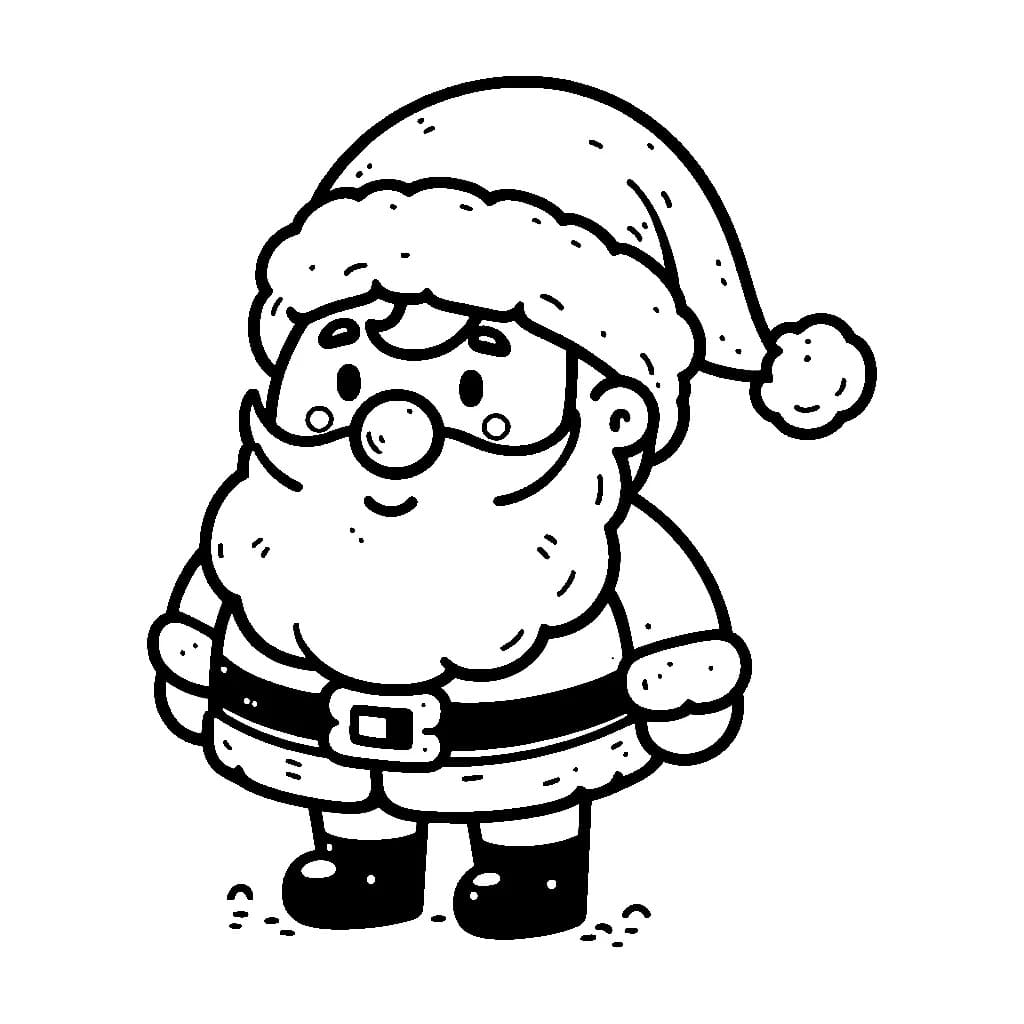 Desenhos de Desenhar fácil Papai Noel para colorir