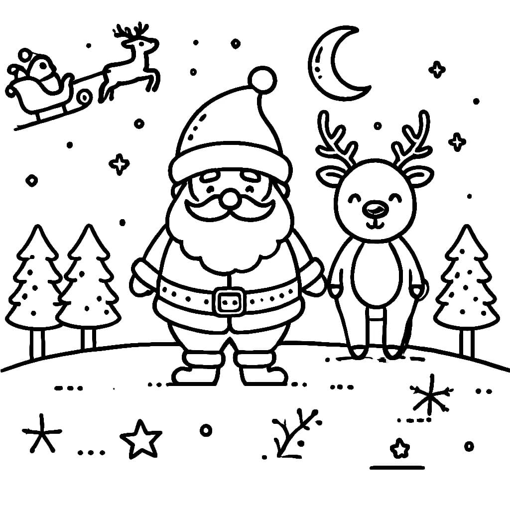 Desenhos de Desenhar grátis Papai Noel para colorir