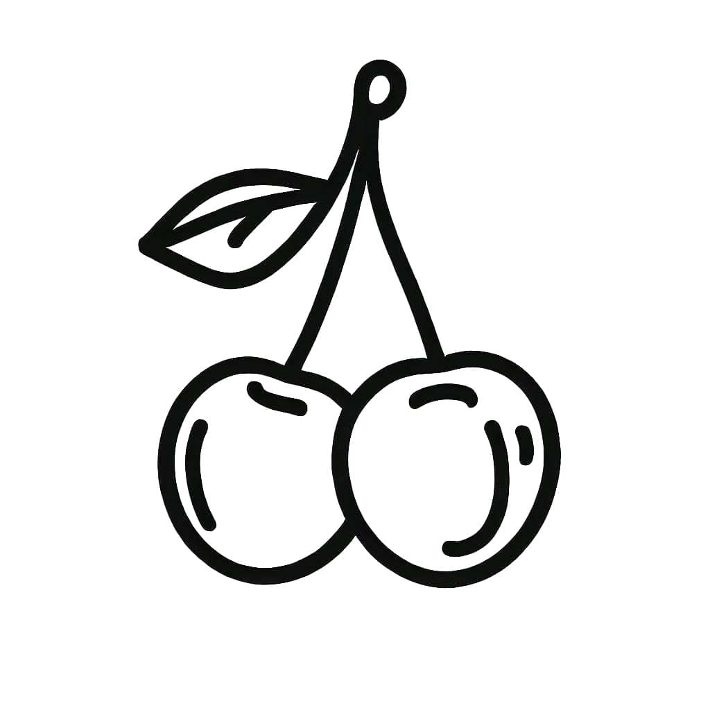 Desenhar imagem de cereja para colorir