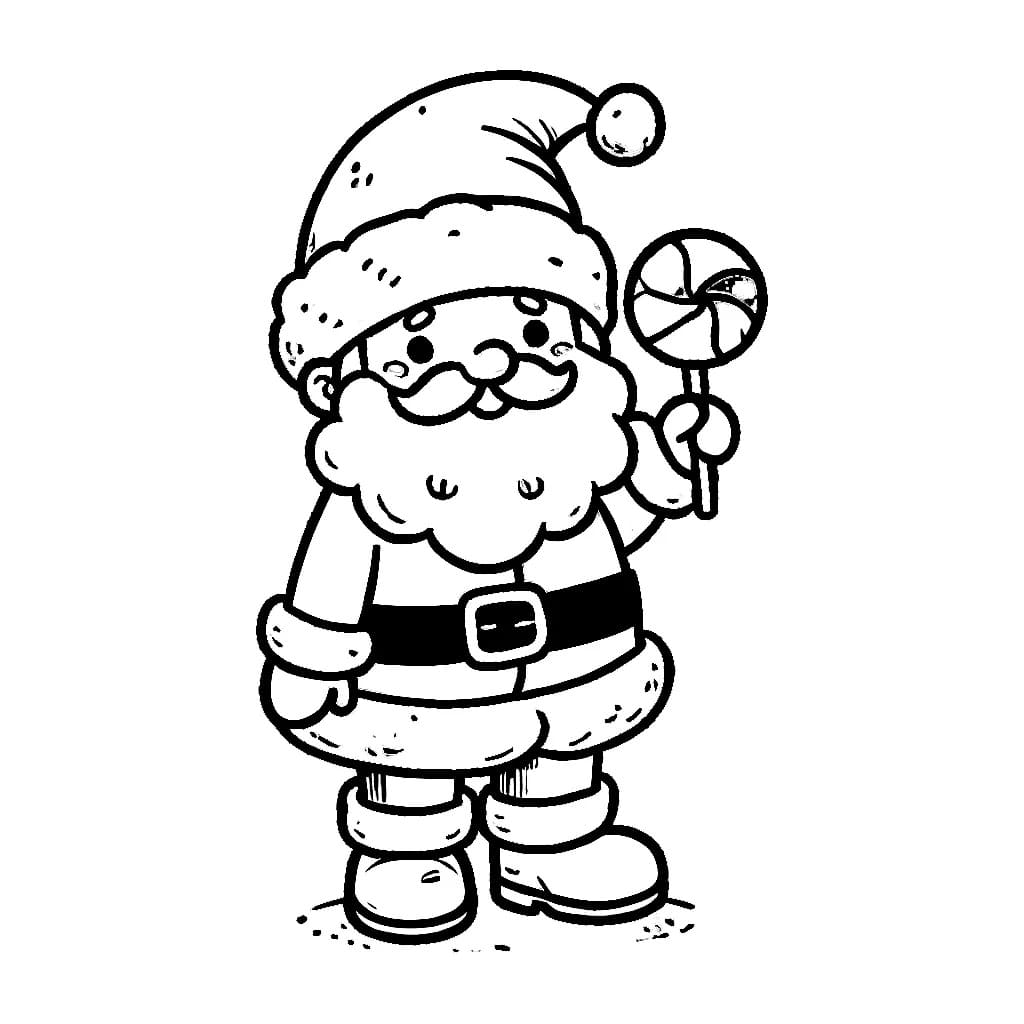 Desenhos de Desenhar imprimir Papai Noel para colorir